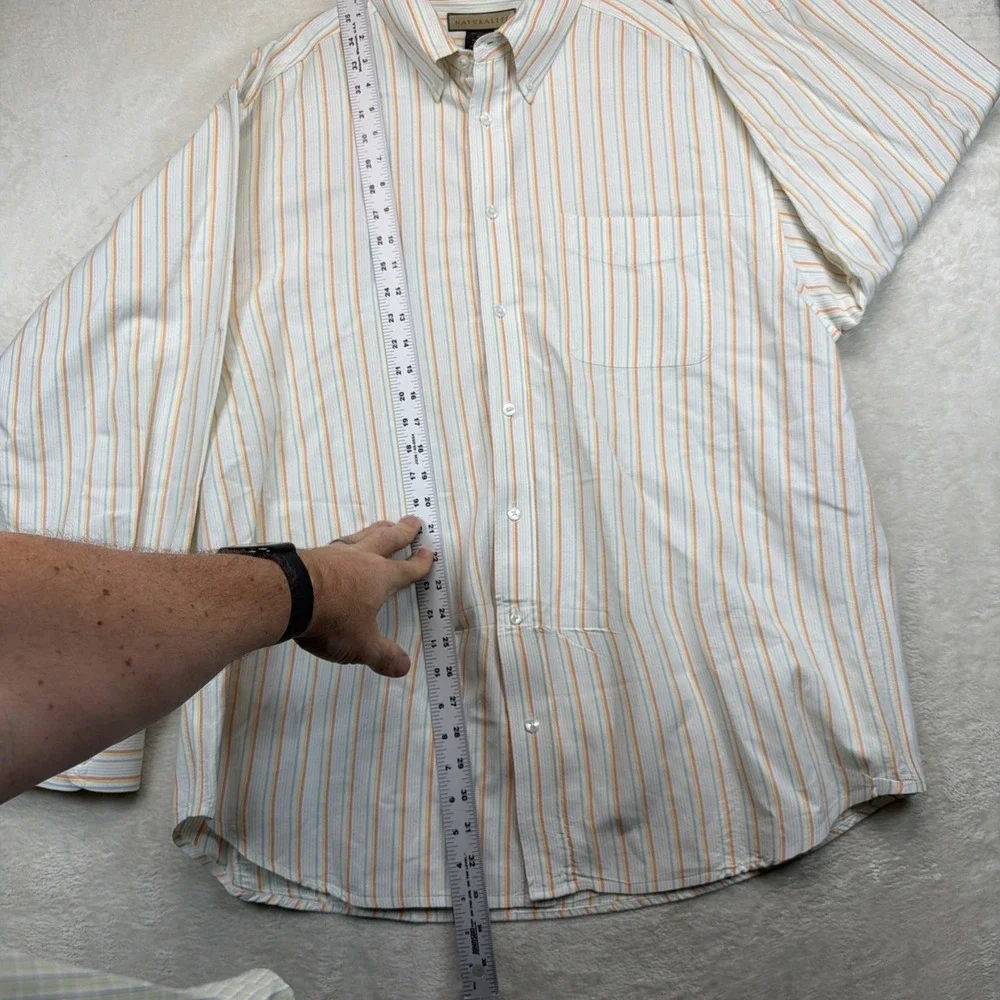 Vintage 90s Naturalife The Big Shirt Mens XL Striped Cotton Oversized Button Up